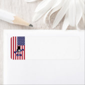 Amerikaanse vlag etiket (Insitu)