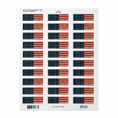  Amerikaanse vlag Etiket (Full Sheet)