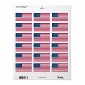 Amerikaanse vlag etiket (Full Sheet)