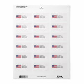 Amerikaanse vlag etiket (Full Sheet)