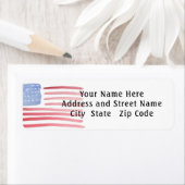 Amerikaanse vlag etiket (Insitu)