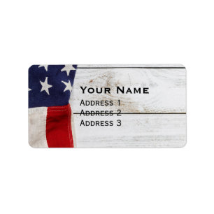 Amerikaanse vlag Etiket