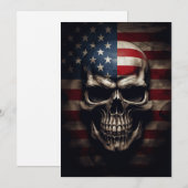 Amerikaanse vlag feestdagenkaart (Voorkant / Achterkant)