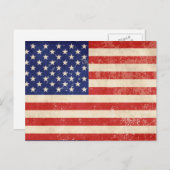  Amerikaanse vlag Feestdagenkaart (Voorkant / Achterkant)