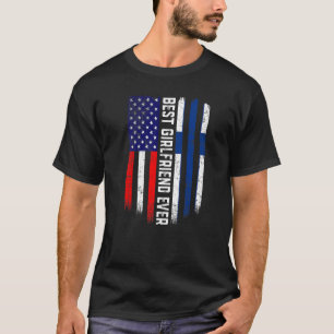 Amerikaanse vlag & Finland vlag Beste Vriendin ooi T-shirt