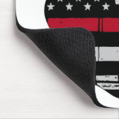 Amerikaanse vlag Fireman Cross Thin Red Line Muismat (Hoek)