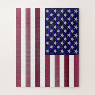 Amerikaanse vlag Flag Gemstone Art Legpuzzel