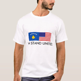 Amerikaanse vlag, Flag_of_Kosovo, WE STAAN VERENIG T-shirt