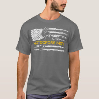 Amerikaanse vlag Flag Proud Motocross Dirt Bike M T-shirt
