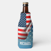 Amerikaanse vlag flesjeskoeler (Fles Voorkant)