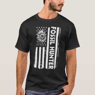 Amerikaanse vlag Fossiele Hunter Amerika Fossiele T-shirt