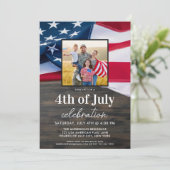 Amerikaanse vlag Foto 4 juli Kaart (Staand voorkant)