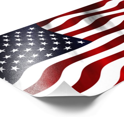 Amerikaanse vlag foto afdruk (Hoek)