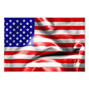 Amerikaanse vlag foto afdruk