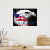 Amerikaanse vlag Freedom Eagle Eye Poster (Keuken)