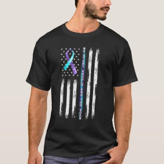 Amerikaanse Vlag Gebroken Krijtjes Kleuren Nog Ste T-shirt