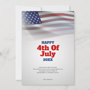 Amerikaanse vlag Gelukkig 4 juli Groet Kaart