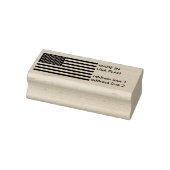 Amerikaanse vlag gemaakt in de VS adres Rubberstempel (Stempel)