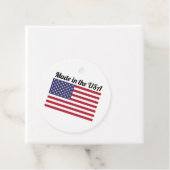 Amerikaanse vlag Gemaakt in de VS Bedankjes Labels (In situ)