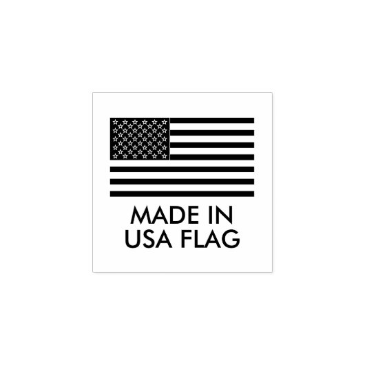 Amerikaanse Vlag Gemaakt in de VS Rubberstempel (Afrduk)