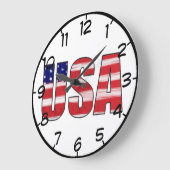 Amerikaanse vlag genummerd grote klok (Hoek)