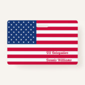 Amerikaanse vlag | Gepersonaliseerd Badge (Achterkant)