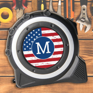 Amerikaanse vlag gepersonaliseerd monogram patriot rolmaat