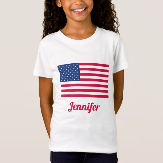 Amerikaanse vlag | Gepersonaliseerd T-shirt (Voorkant)