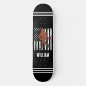 Amerikaanse vlag gepersonaliseerde lacrosse skateboard (Voorkant)