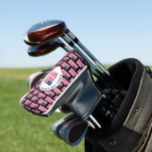 AMERIKAANSE Vlag Gepersonaliseerde MONOGRAM Putter Golfheadcover (Insitu)