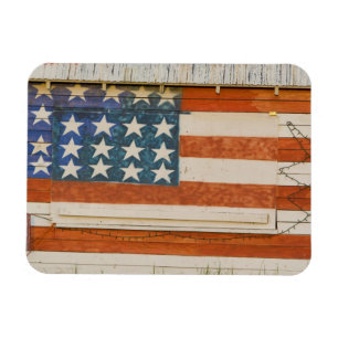 Amerikaanse vlag geschilderd op vuurwerkstandaard magneet