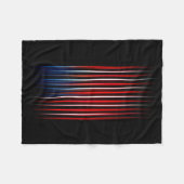 Amerikaanse vlag gestreept fleece deken (Voorkant (Horizontaal))