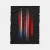 Amerikaanse vlag gestreept fleece deken (Voorkant)