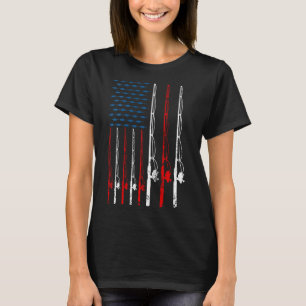 Amerikaanse vlag Gevist Rod Gevist Lover Fi T-shirt