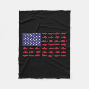 Amerikaanse vlag Gevist-shirt 4 juli Patriottisch  Fleece Deken