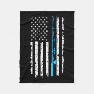 Amerikaanse vlag Gevist staaf korte mouw Fleece Deken