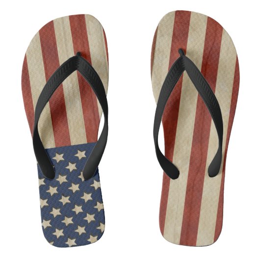  Amerikaanse vlag Gewoon Amerikaans Teenslippers (Voetbed)