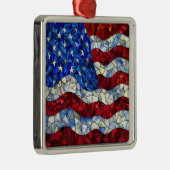 Amerikaanse vlag Glas in lood Ornament (Rechts)
