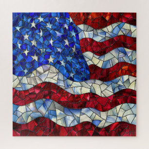 Amerikaanse vlag Glas in lood puzzel