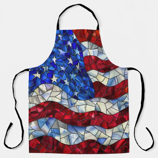 Amerikaanse vlag Glas in lood Schort (Voorkant)