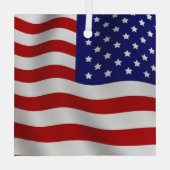 Amerikaanse vlag glas ornament (Achterkant)