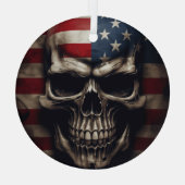 Amerikaanse vlag glas ornament (Achterkant)