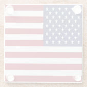 Amerikaanse vlag glazen onderzetter (Achterkant)