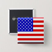 Amerikaanse vlag Glossy Button Pin (Voorkant /achterkant)