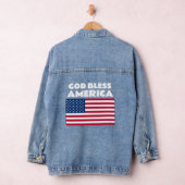 Amerikaanse vlag God zegene Amerika Patriottisch Denim Jacket (Hangar)