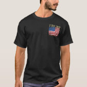  Amerikaanse vlag Gold Trump 2024 T-shirt (Voorkant)