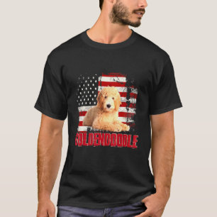Amerikaanse vlag Goldendoedel Dog T-shirt