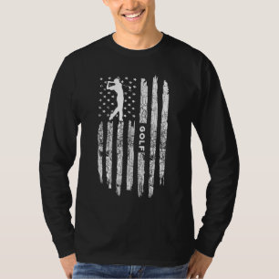 Amerikaanse vlag Golf Clothing Golfer  Golf T-shirt