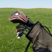 Amerikaanse Vlag Golf Monogram Ontwerp Golfheadcover (Insitu)