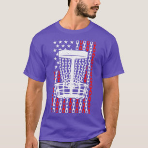 Amerikaanse vlag Golf Player Funny USA Basket Ch T-shirt